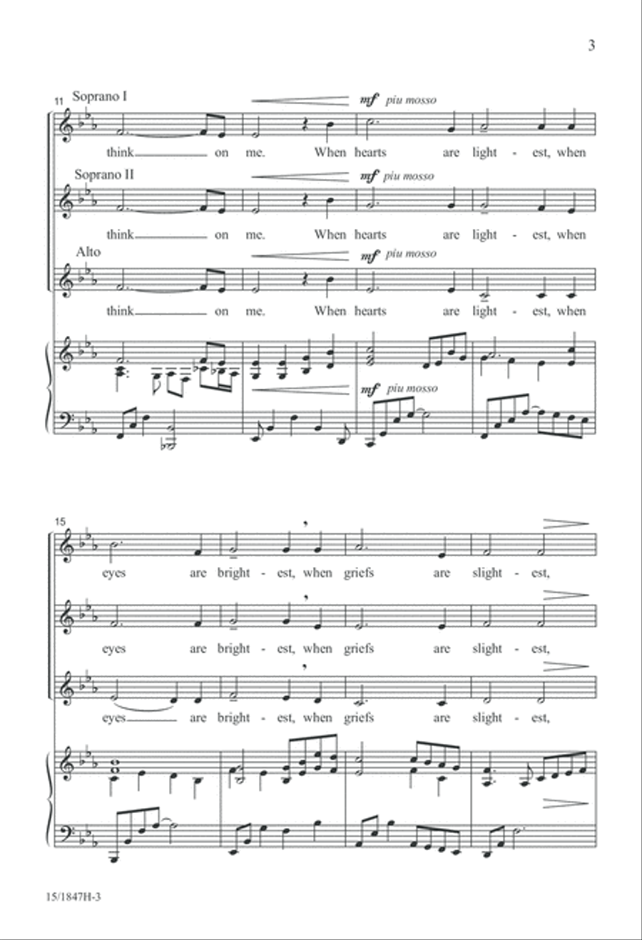Think on Me Think on Me SSA scores gallery preview page 4