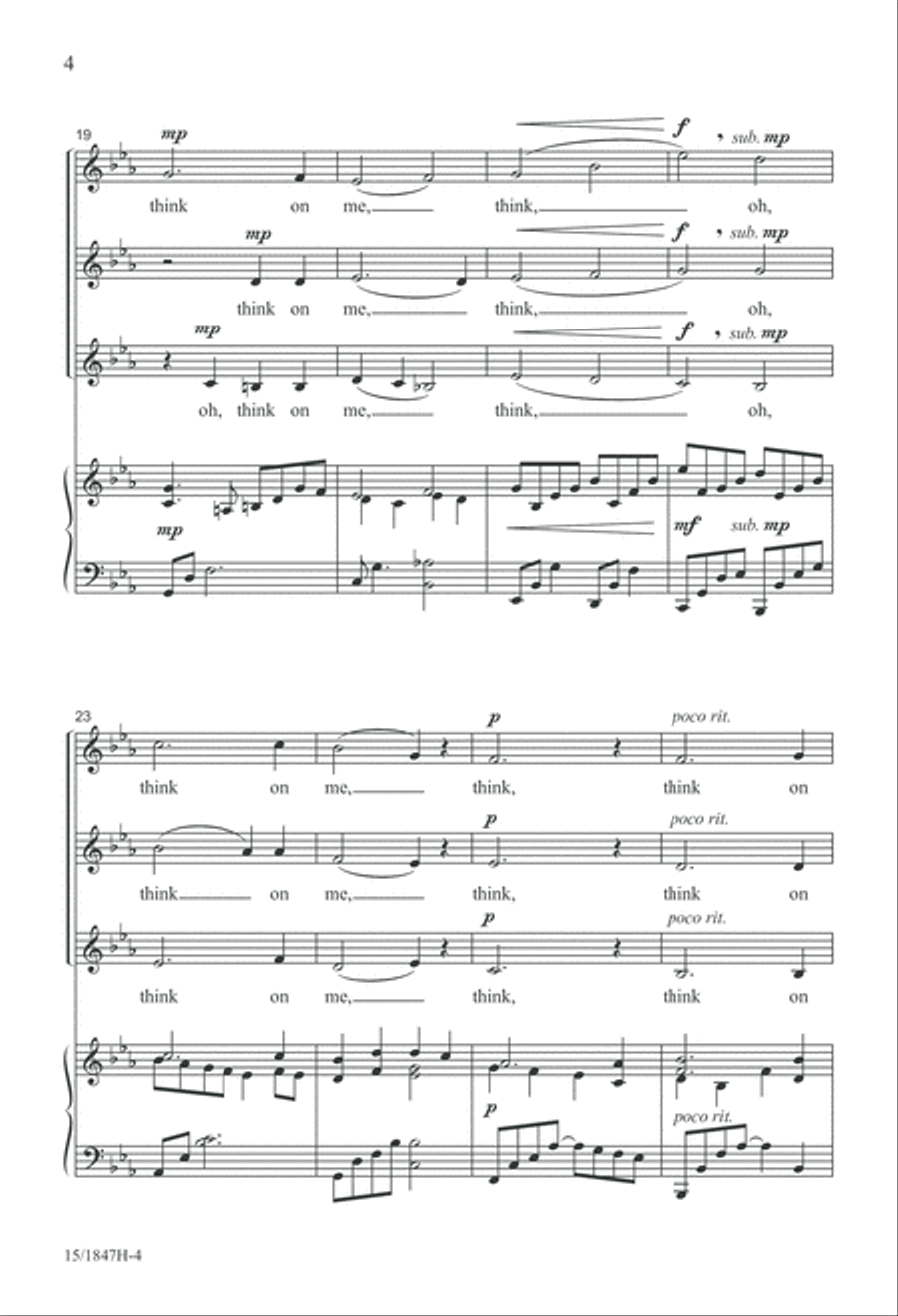 Think on Me Think on Me SSA scores gallery preview page 5