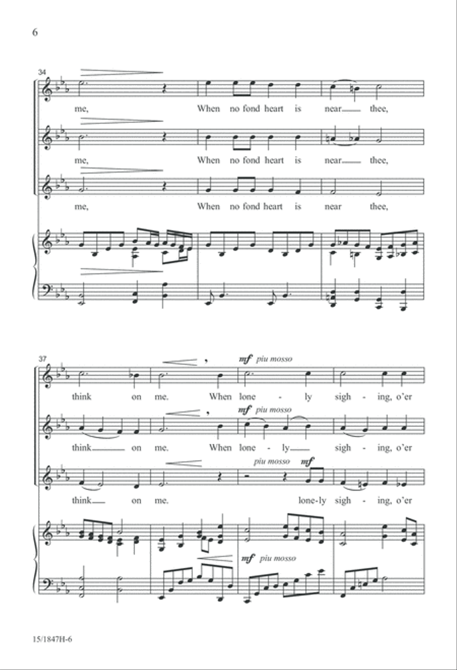 Think on Me Think on Me SSA scores gallery preview page 7