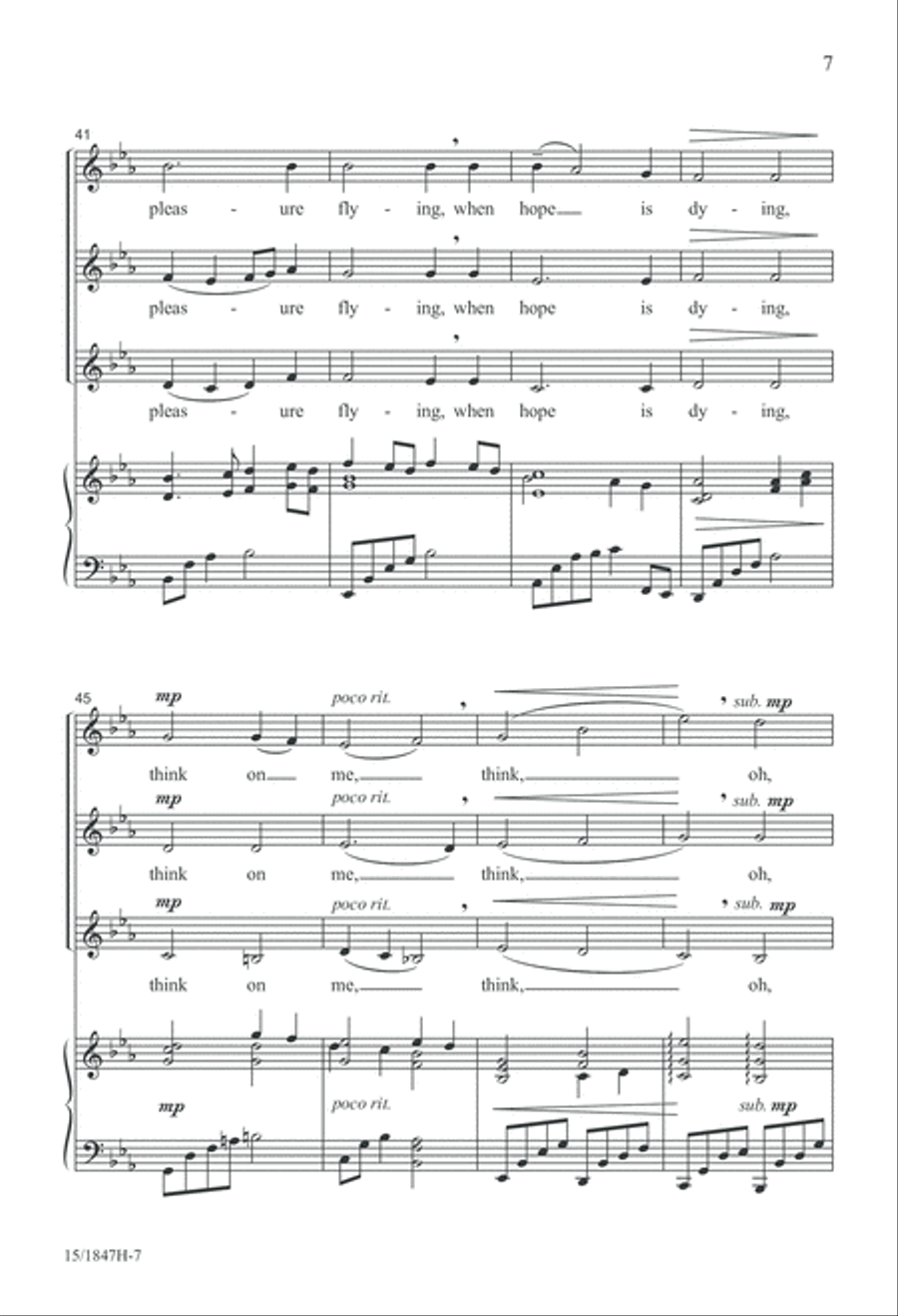 Think on Me Think on Me SSA scores gallery preview page 8