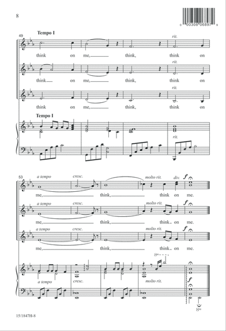 Think on Me Think on Me SSA scores gallery preview page 9