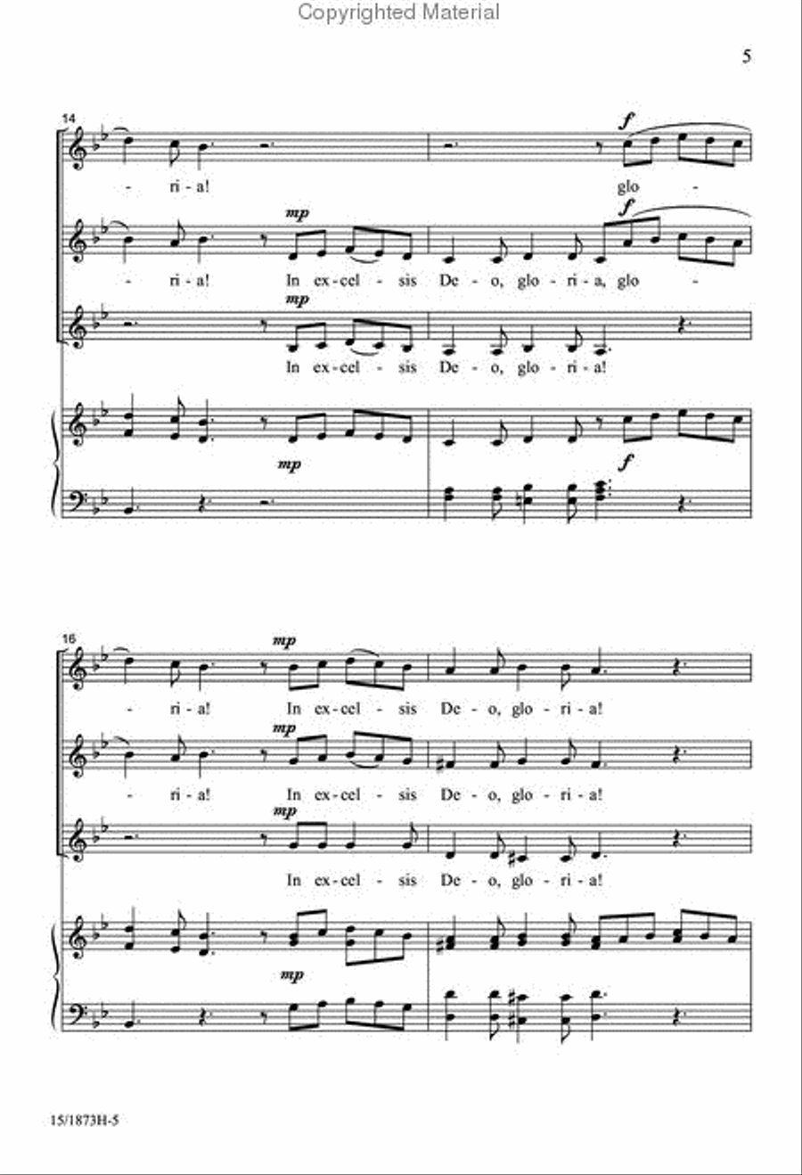 Gloria in Excelsis SSA scores gallery preview page 4