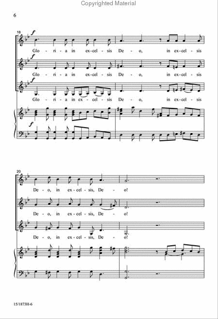 Gloria in Excelsis SSA scores gallery preview page 5
