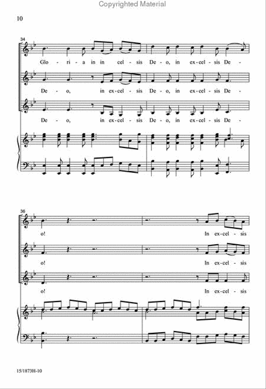 Gloria in Excelsis SSA scores gallery preview page 9