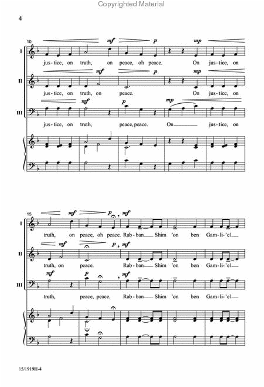 On Justice, Truth, and Peace 3-Part scores gallery preview page 3