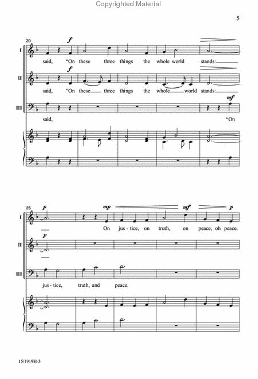 On Justice, Truth, and Peace 3-Part scores gallery preview page 4