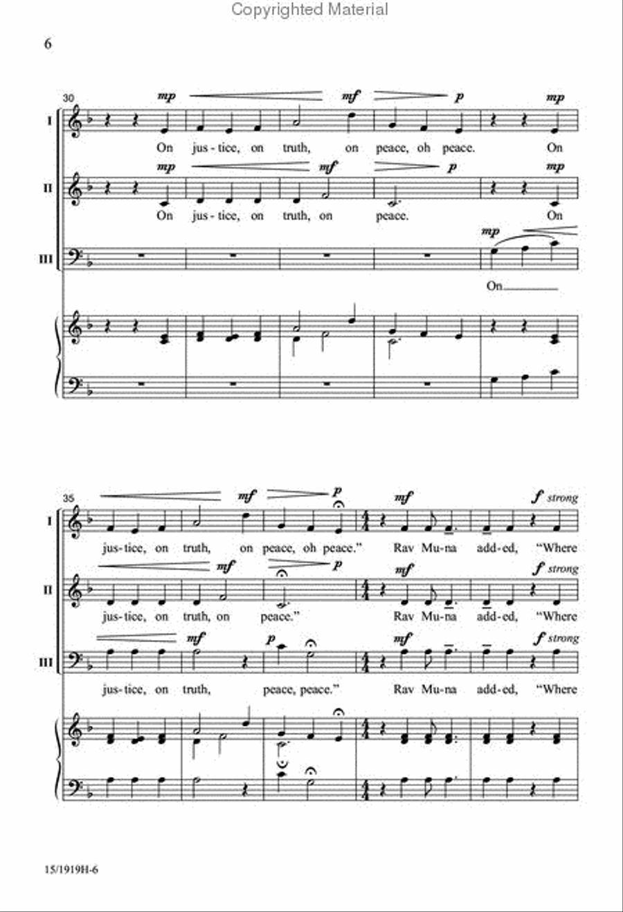 On Justice, Truth, and Peace 3-Part scores gallery preview page 5