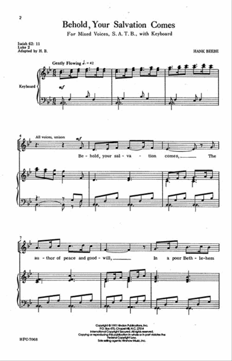 Behold, Your Salvation Comes 4-Part scores gallery preview page 2