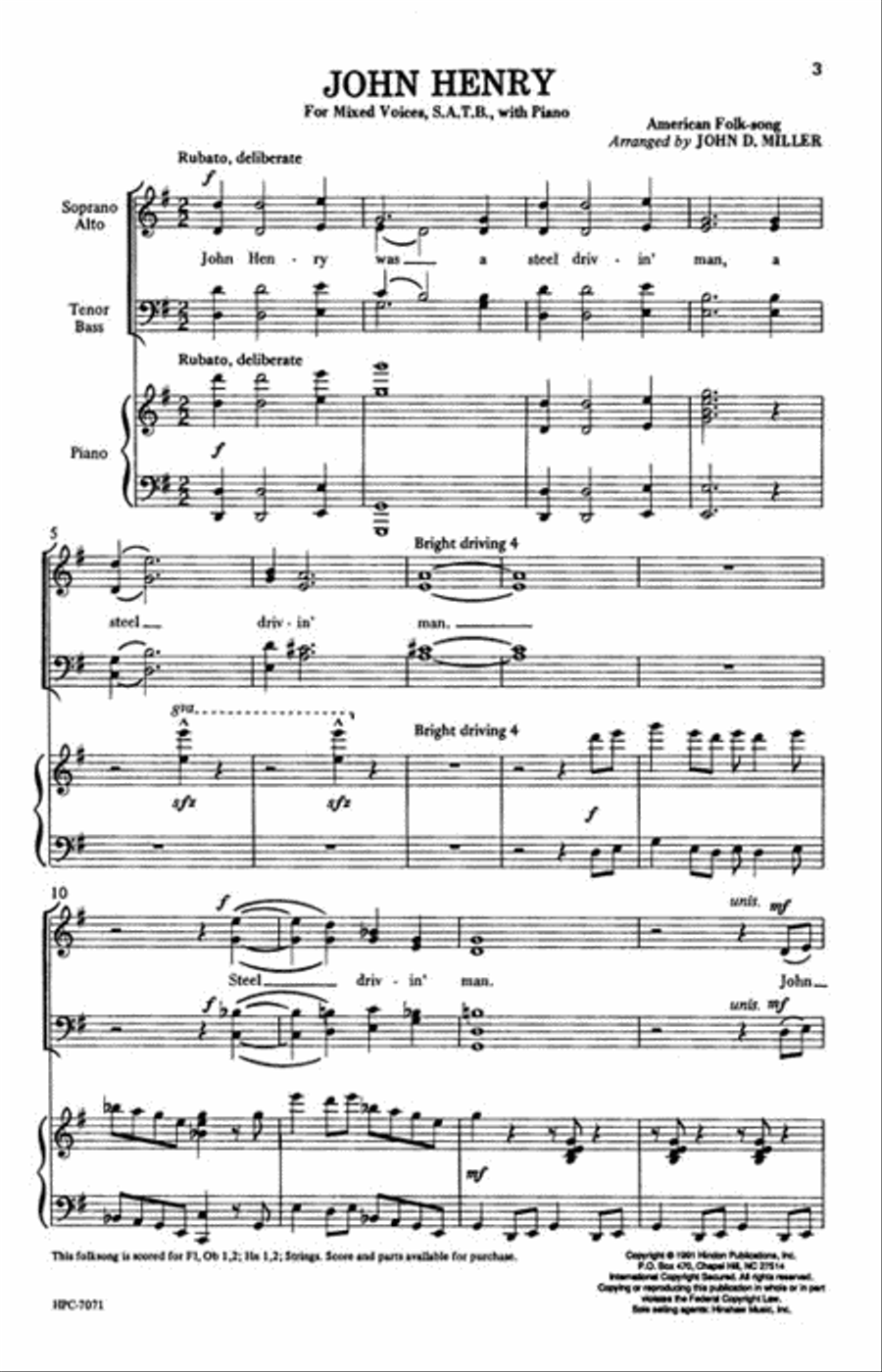 John Henry John Henry 4-Part scores gallery preview page 2