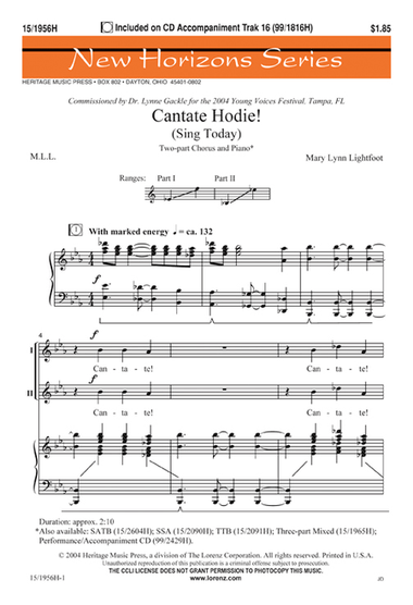 Cantate Hodie! (Sing Today)