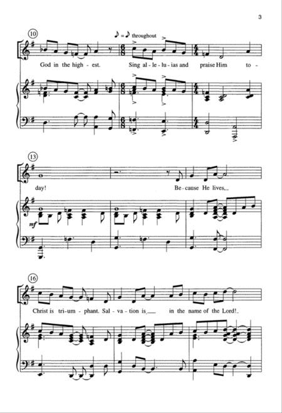 Alive Today! Alive Today! Unison Choir scores gallery preview page 3