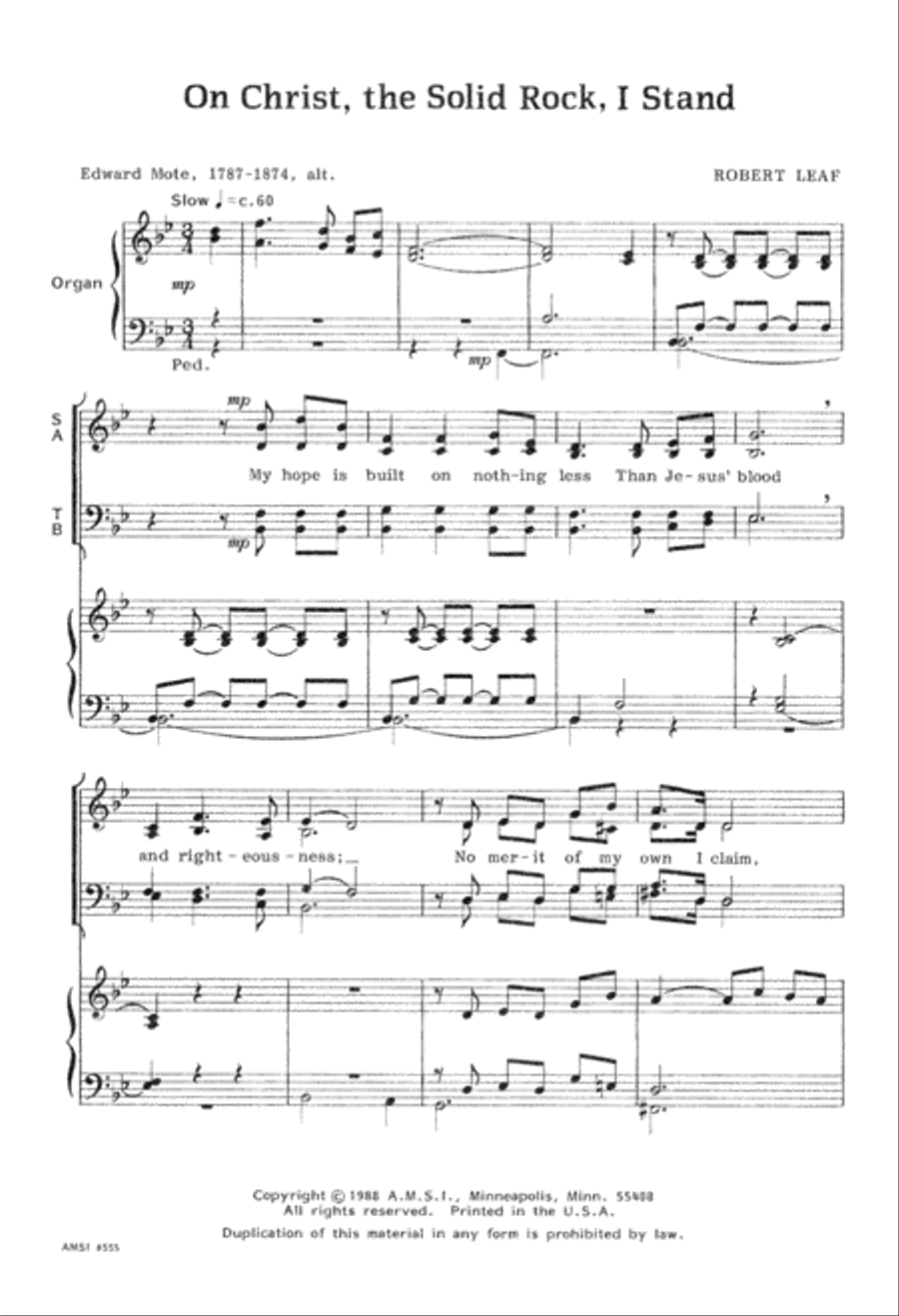 On Christ, the Solid Rock, I Stand 4-Part scores gallery preview page 3
