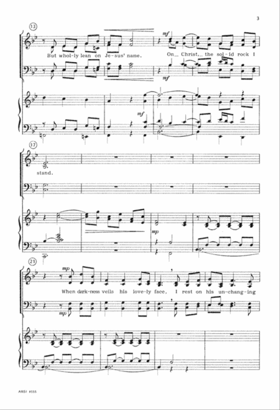 On Christ, the Solid Rock, I Stand 4-Part scores gallery preview page 4