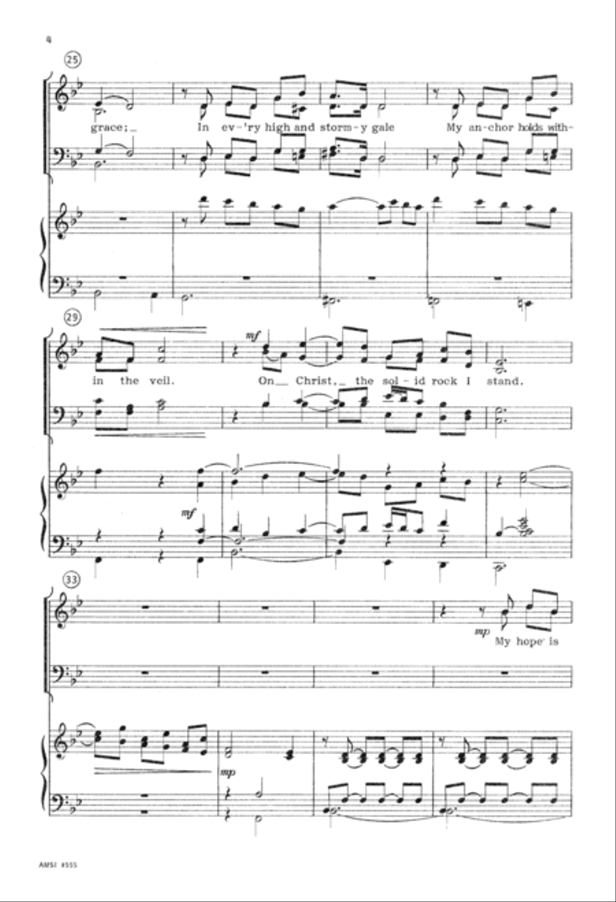 On Christ, the Solid Rock, I Stand 4-Part scores gallery preview page 5