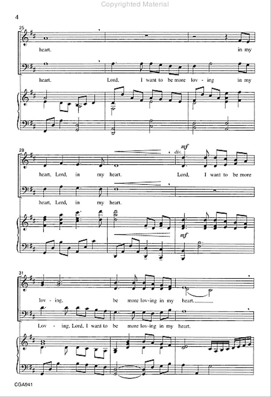 Lord, I Want to be a Christian 3-Part scores gallery preview page 5