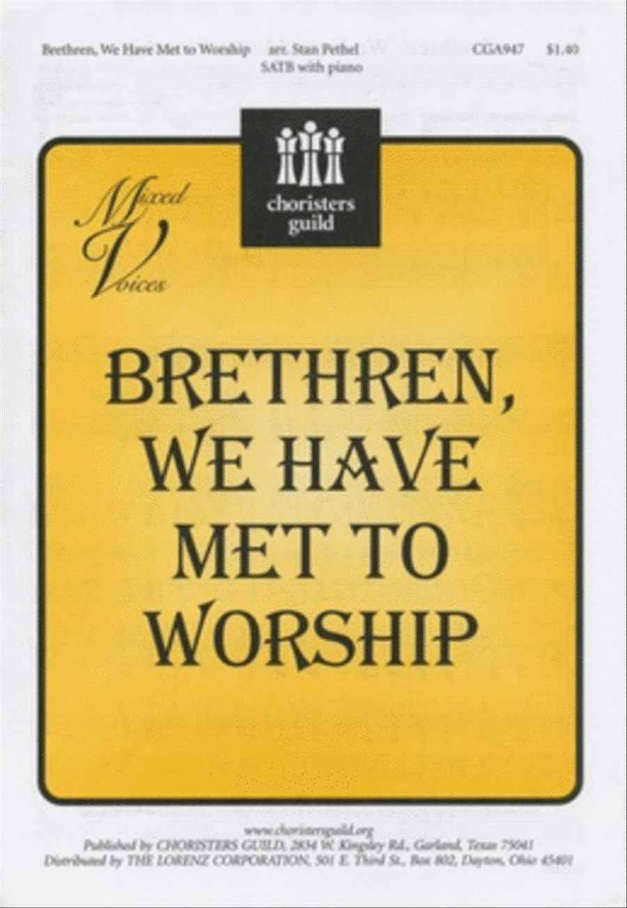 Brethren, We Have Met to Worship 4-Part scores gallery preview page 1