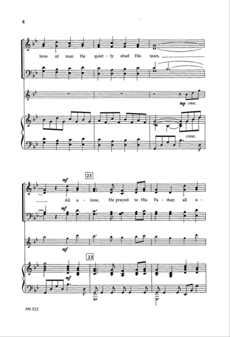 Our Savior Prayed Alone Our Savior Prayed Alone 4-Part scores gallery preview page 5