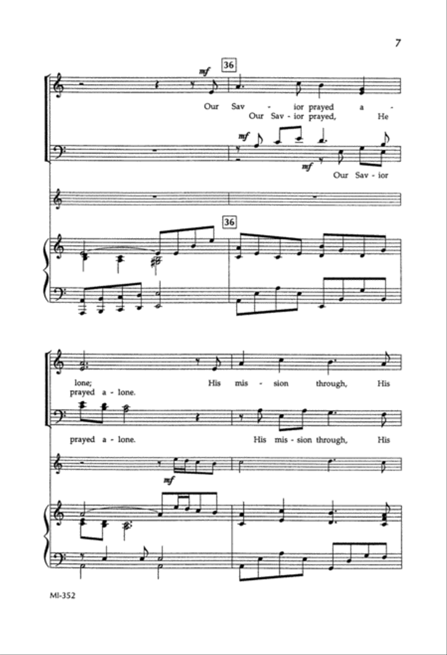 Our Savior Prayed Alone Our Savior Prayed Alone 4-Part scores gallery preview page 8