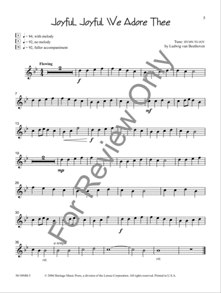 Sacred Solos for the Young Musician: Flute/Oboe/Vibes Oboe scores gallery preview page 3