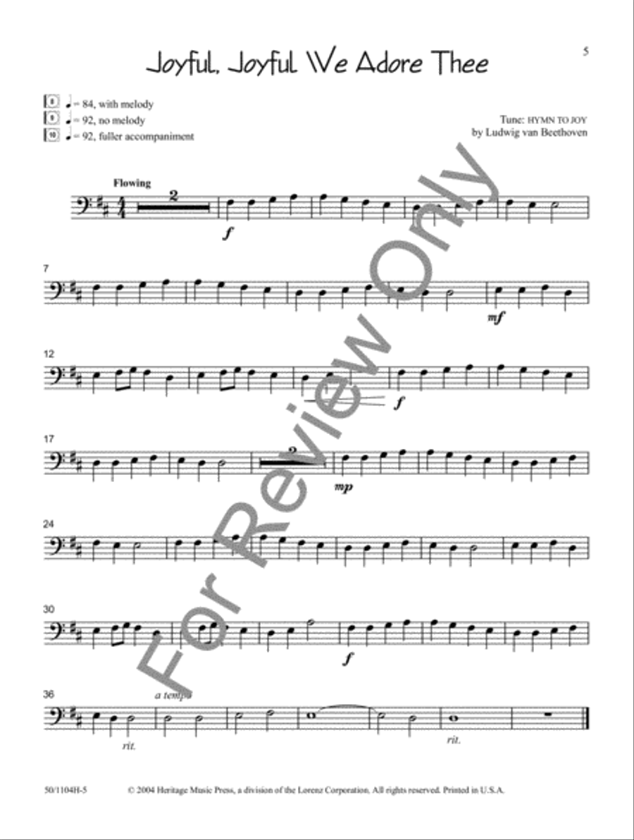 Sacred Solos for the Young Musician: Cello/Bass Cello scores gallery preview page 3