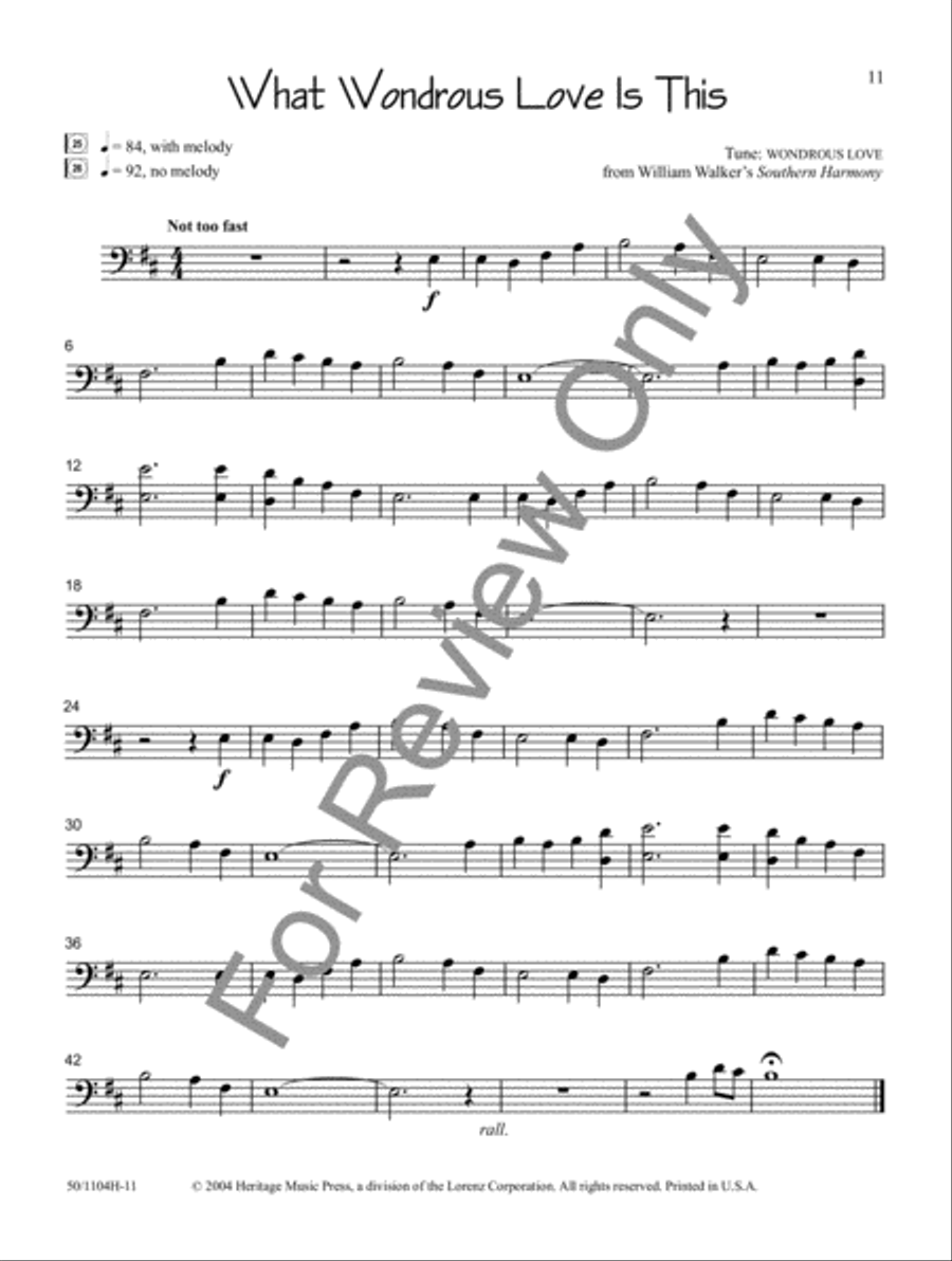 Sacred Solos for the Young Musician: Cello/Bass Cello scores gallery preview page 4