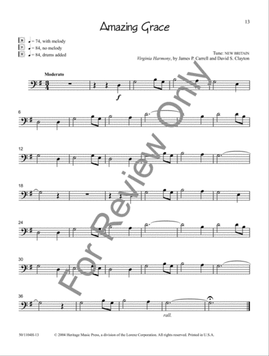 Sacred Solos for the Young Musician: Cello/Bass Cello scores gallery preview page 5