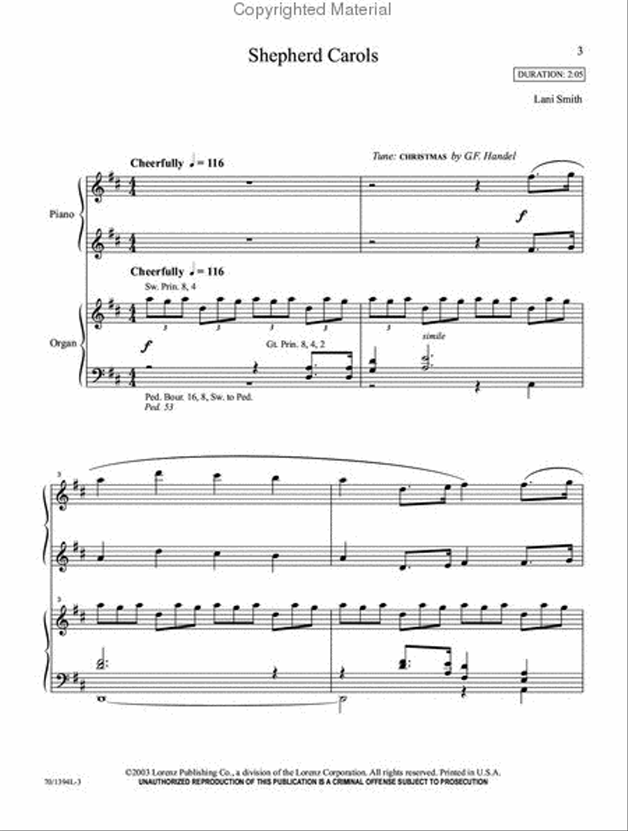 Carol Medleys Carol Medleys Organ scores gallery preview page 2