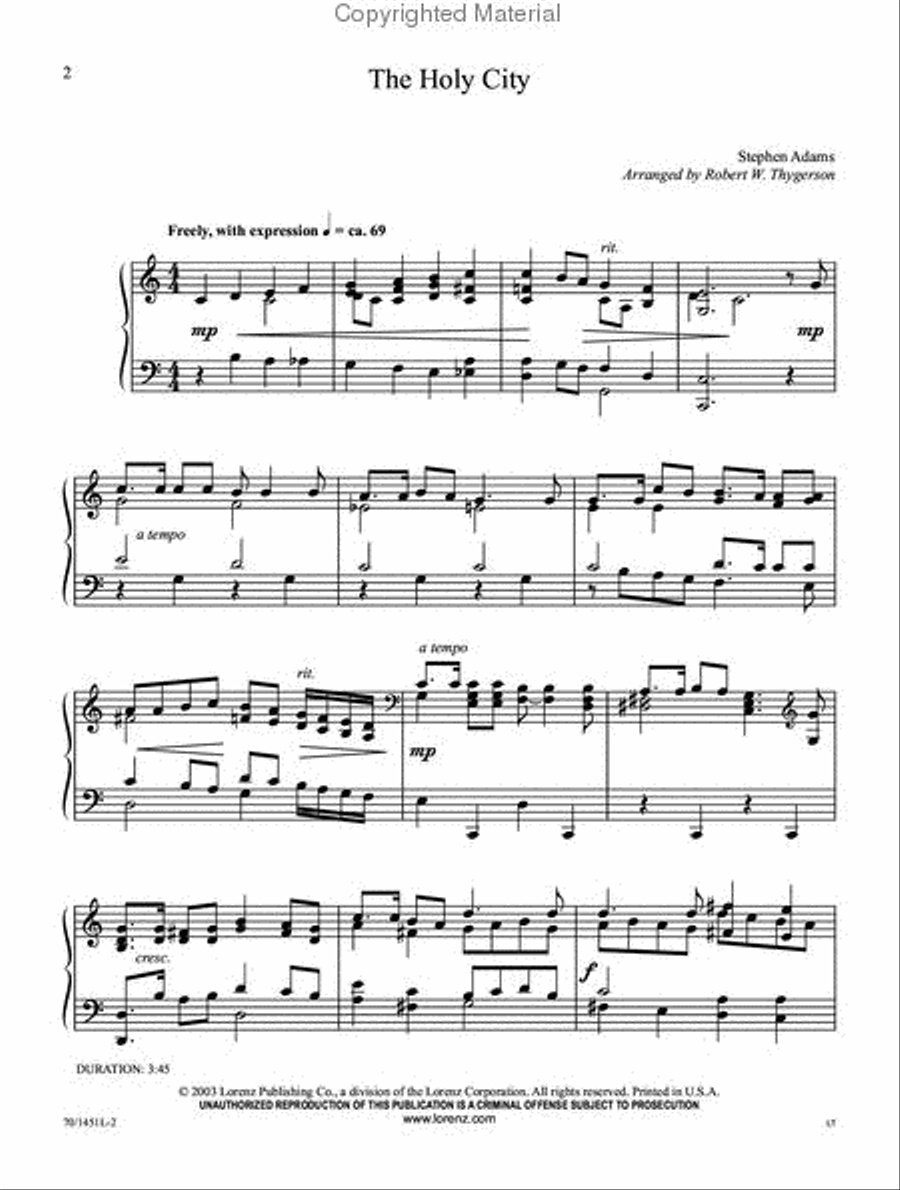 Reflections on the Sacrifice Piano Solo scores gallery preview page 2