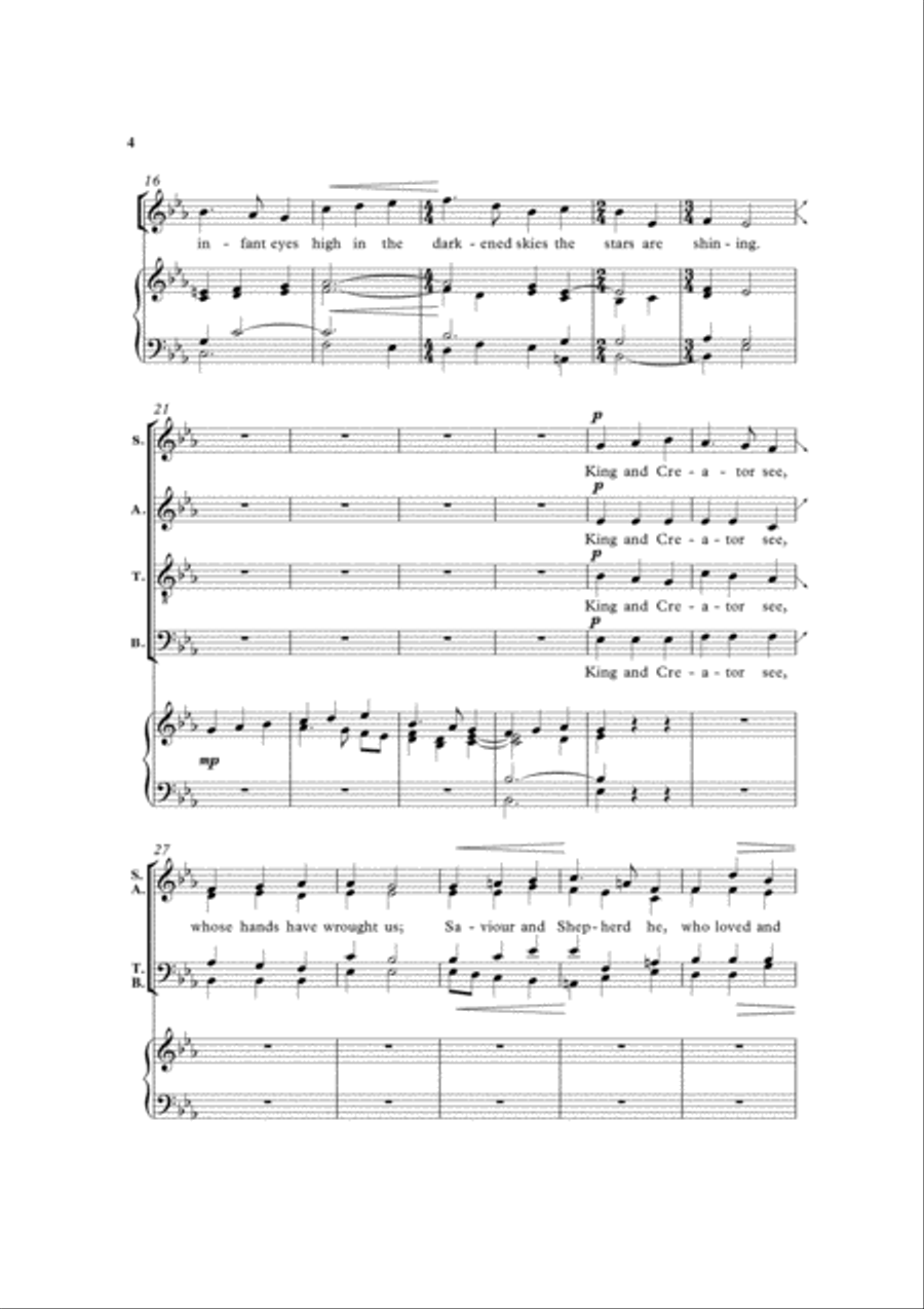 Gold for a manger bed 4-Part scores gallery preview page 3