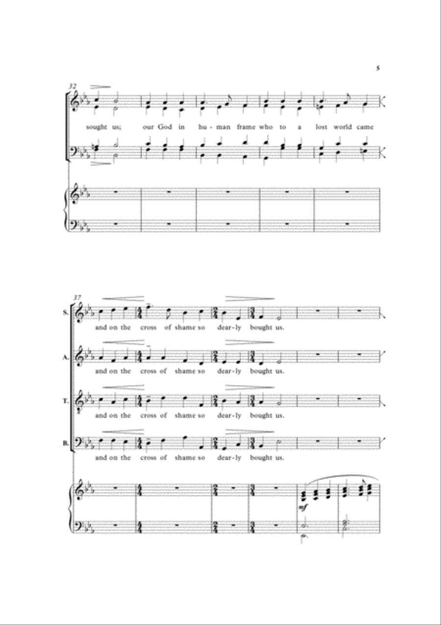 Gold for a manger bed 4-Part scores gallery preview page 4