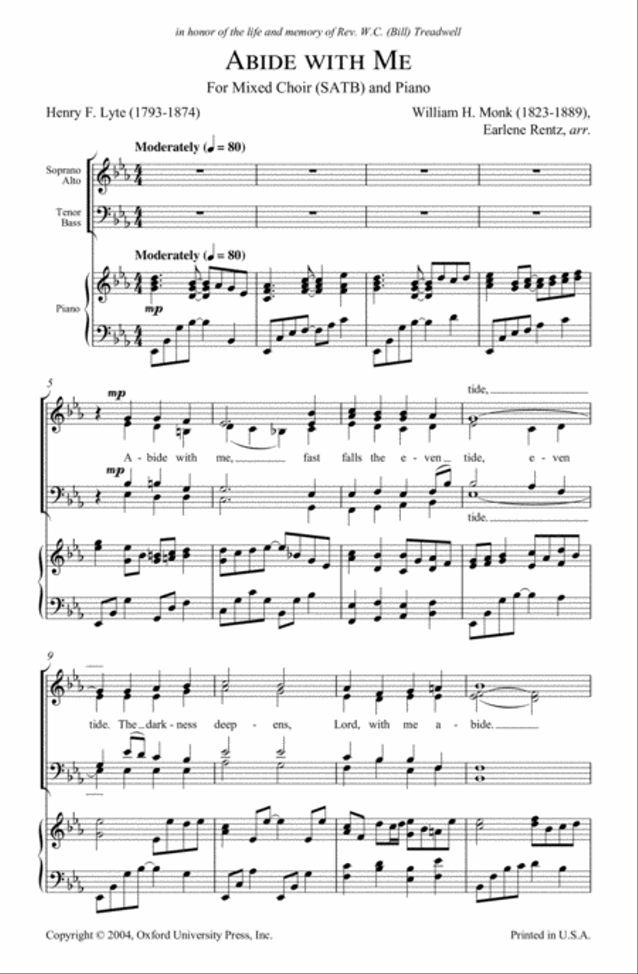 Abide with me 4-Part scores gallery preview page 2