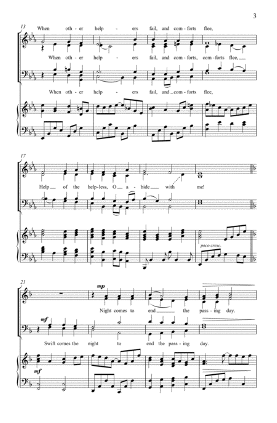 Abide with me 4-Part scores gallery preview page 3