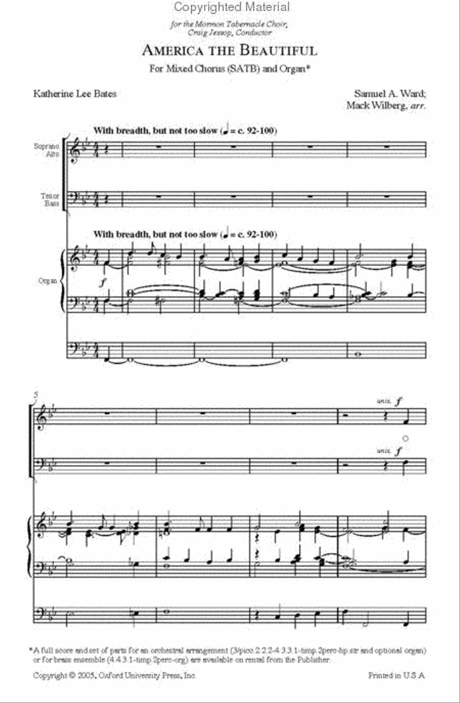America the Beautiful America the Beautiful 4-Part scores gallery preview page 3