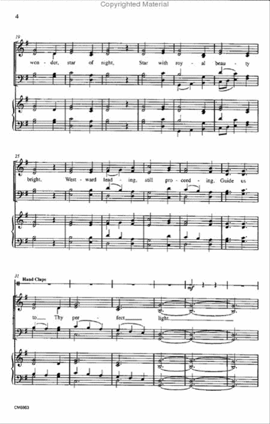 We Three Kings We Three Kings 4-Part scores gallery preview page 3