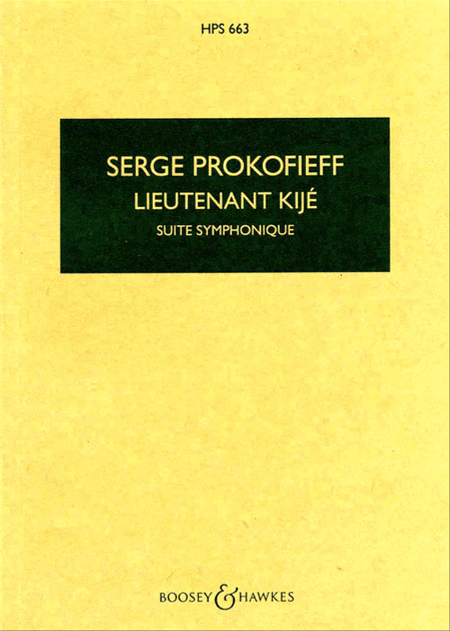Lieutenant Kijé, Op. 60 Lieutenant Kijé, Op. 60 Orchestra scores gallery preview page 1