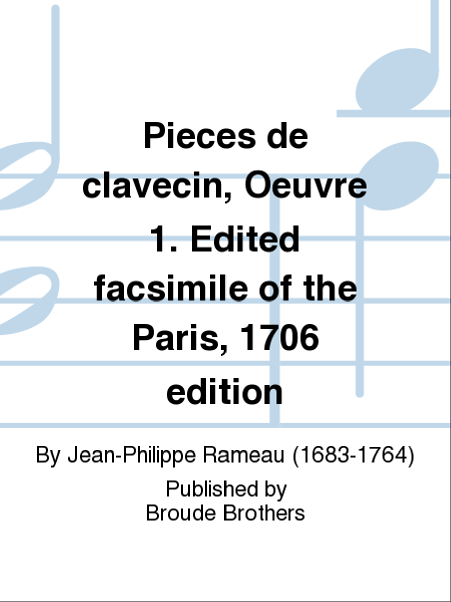 Pieces de clavecin, Oeuvre 1. CF 1 Piano scores gallery preview page 1
