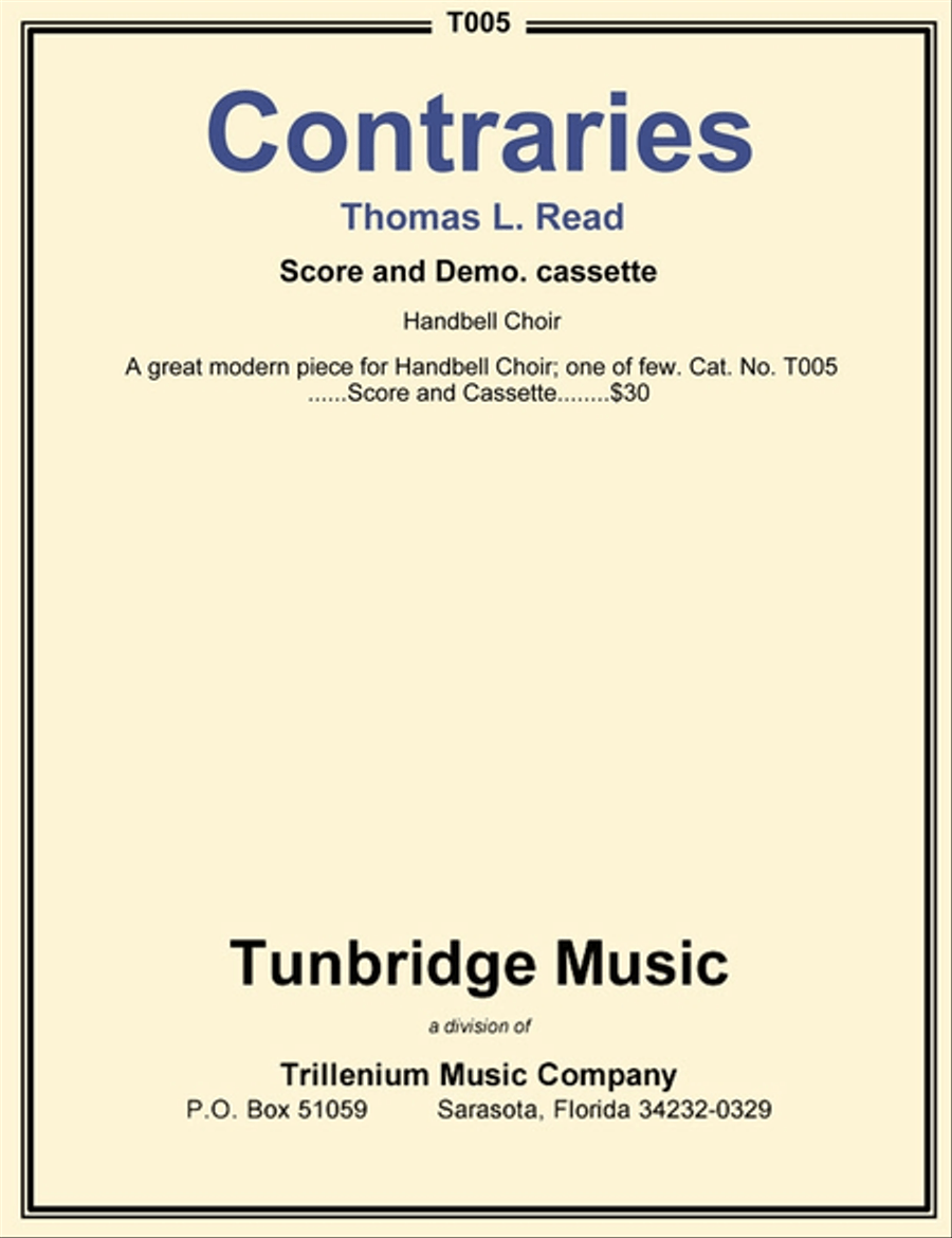 Contraries Handbell Choir - Sheet Music