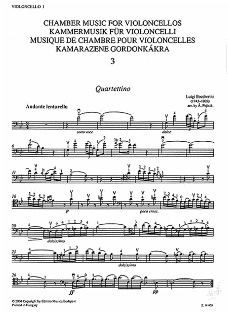 Chamber Music for Four Violoncellos – Volume 3 Cello scores gallery preview page 4