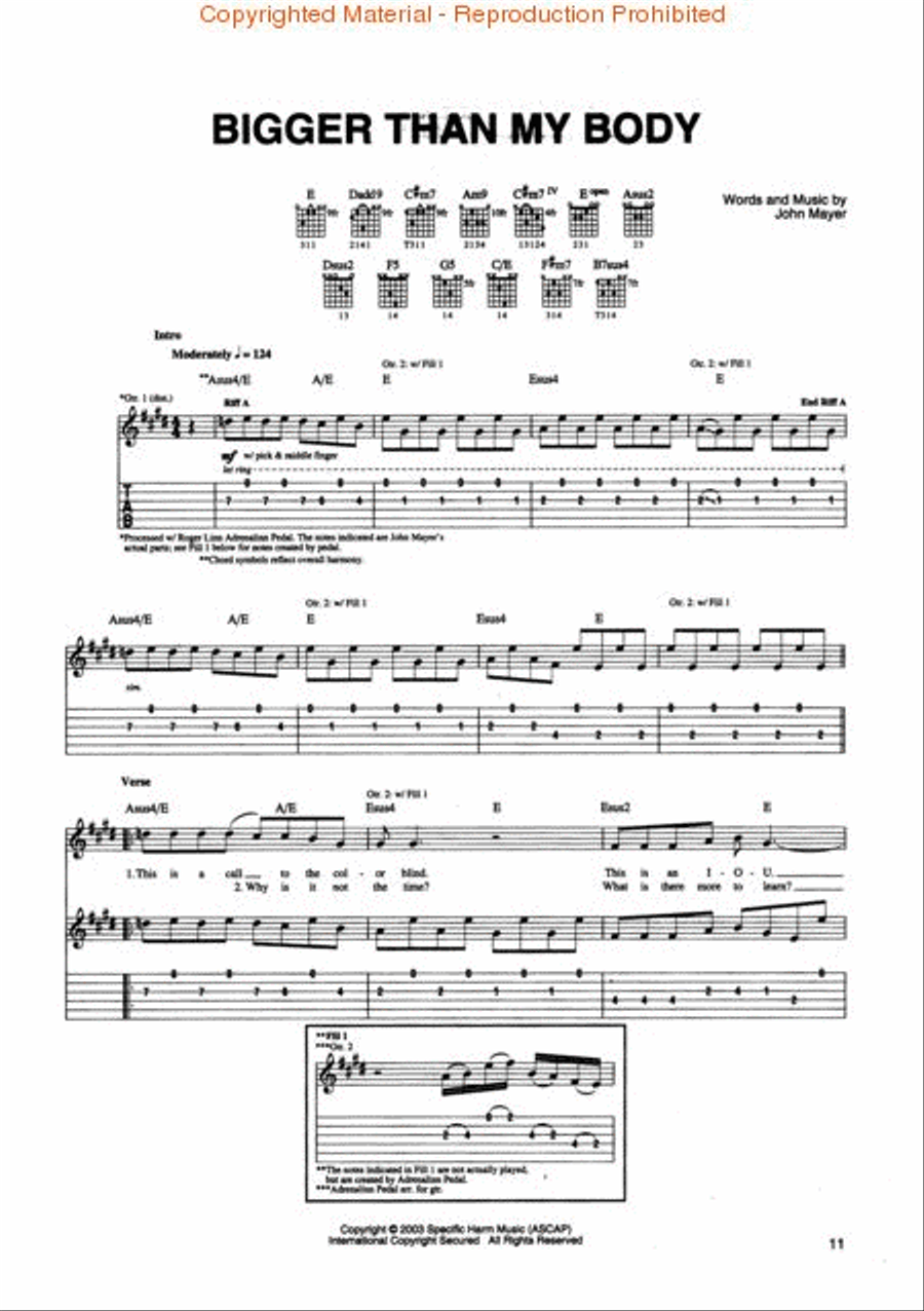 John Mayer – Heavier Things Electric Guitar scores gallery preview page 3
