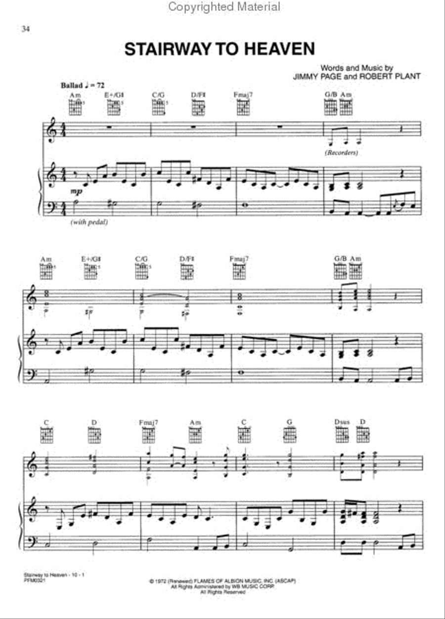 Led Zeppelin -- How the West Was Won Piano, Vocal, Guitar scores gallery preview page 4