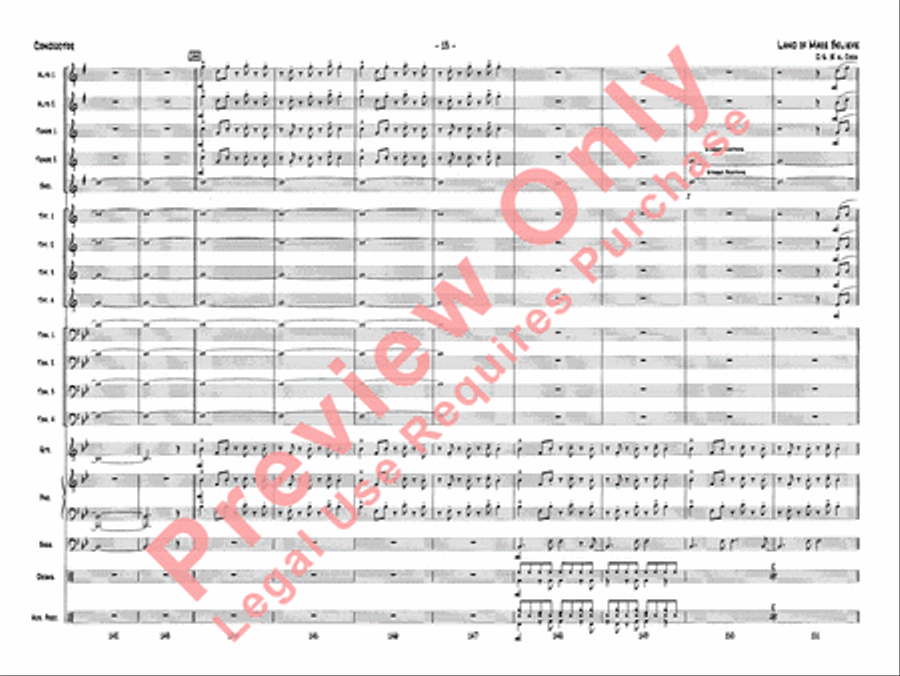 Land of Make Believe Land of Make Believe Jazz Ensemble scores gallery preview page 16