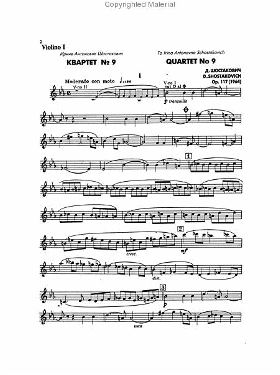 String Quartet No. 9, Op. 117 String Quartet scores gallery preview page 2