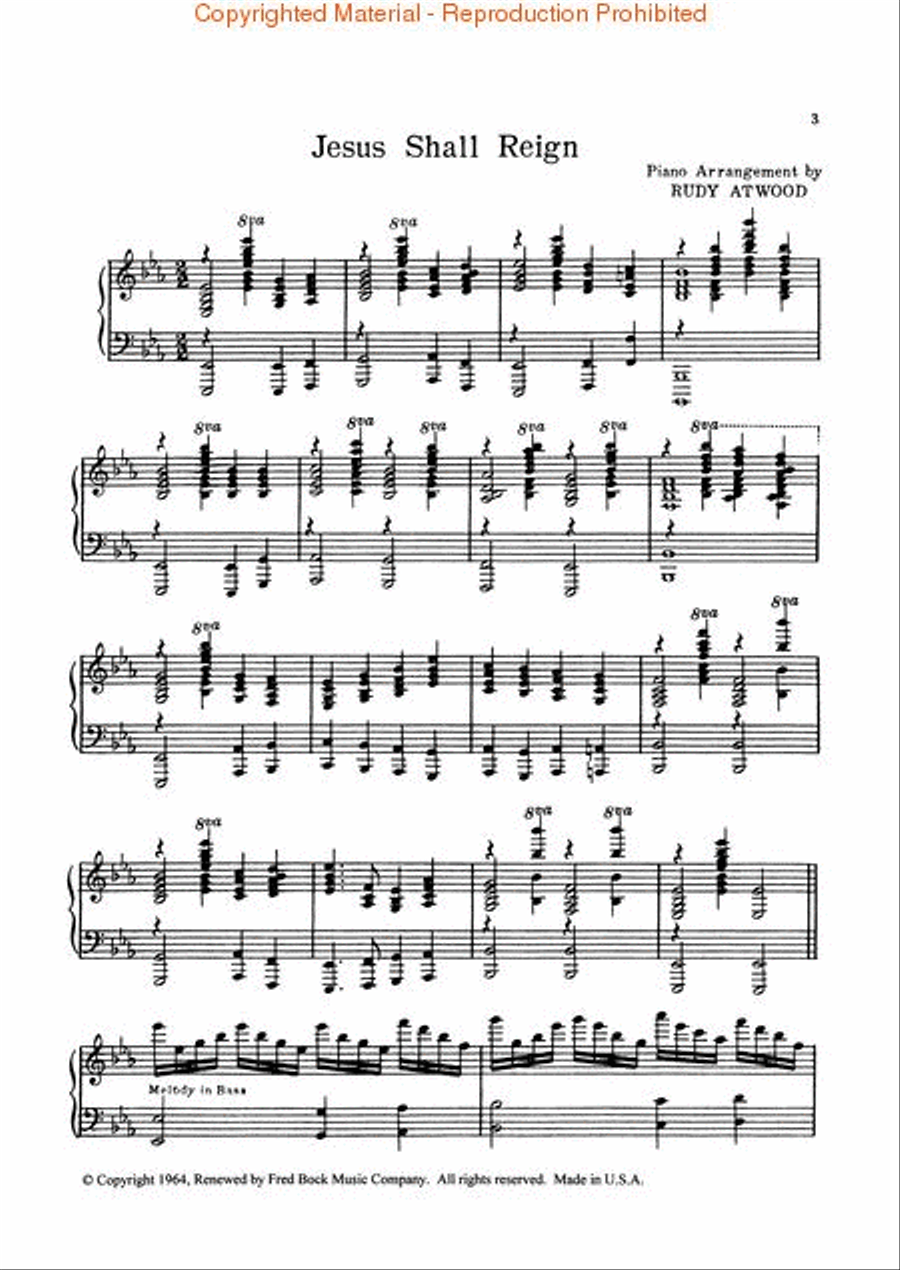 Jesus Shall Reign Jesus Shall Reign Piano Solo scores gallery preview page 2