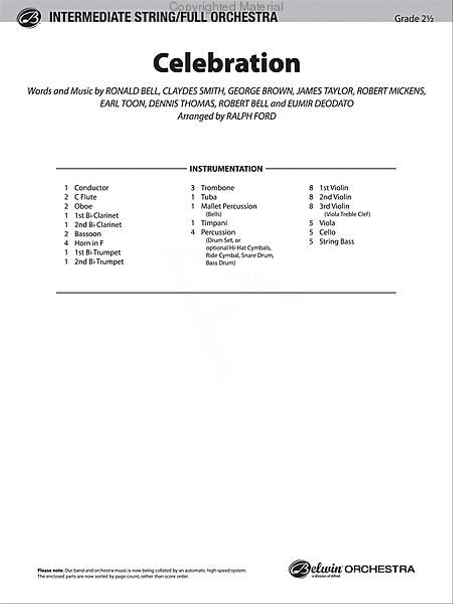 Celebration Celebration Full Orchestra scores gallery preview page 18