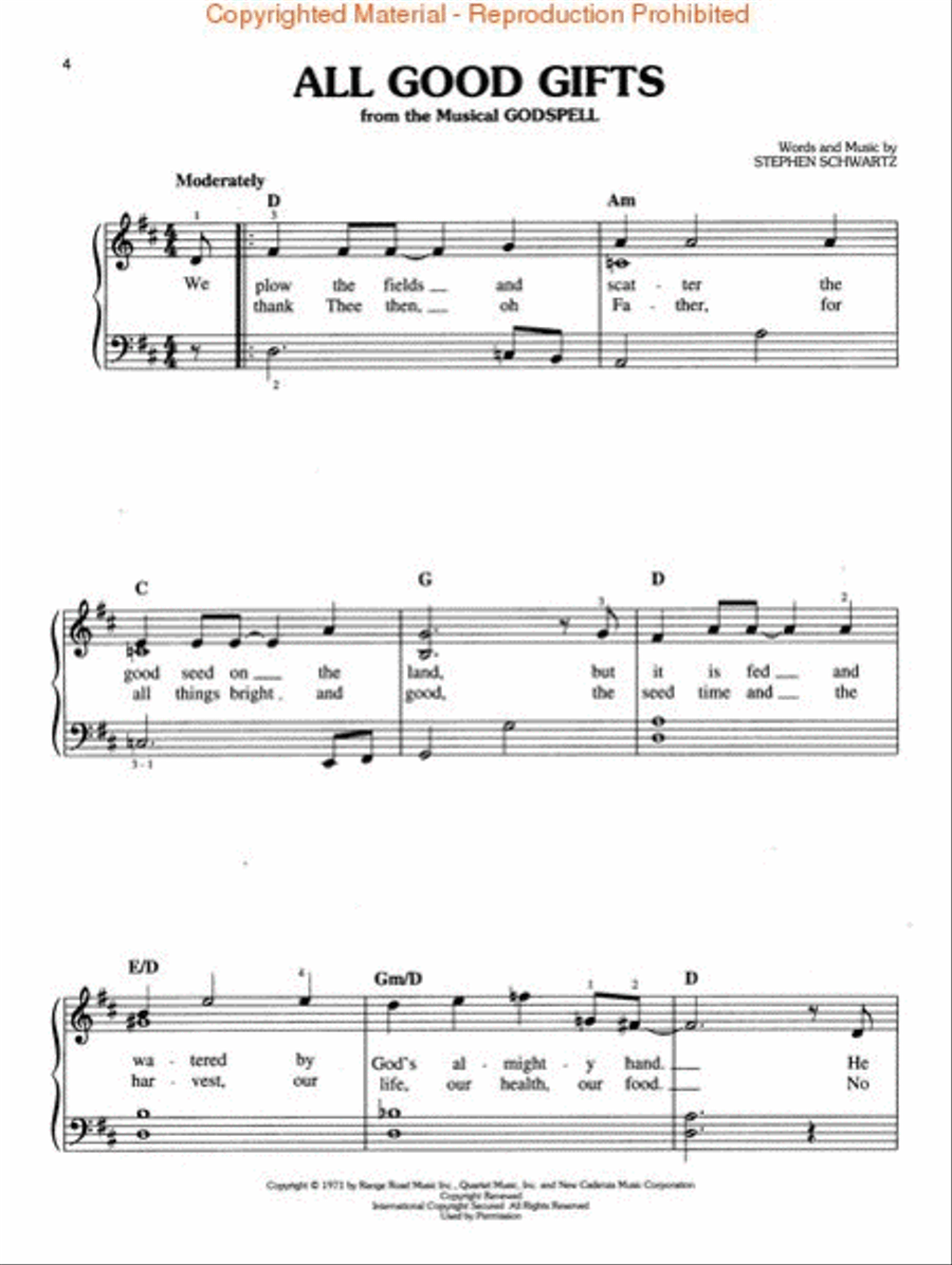 Broadway Songs Easy Piano scores gallery preview page 2
