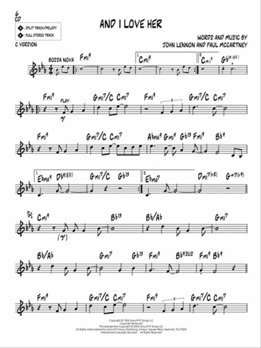 Lennon and McCartney C Instrument scores gallery preview page 4