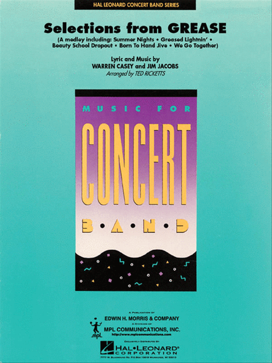 Selections from Grease Concert Band scores gallery preview page 1
