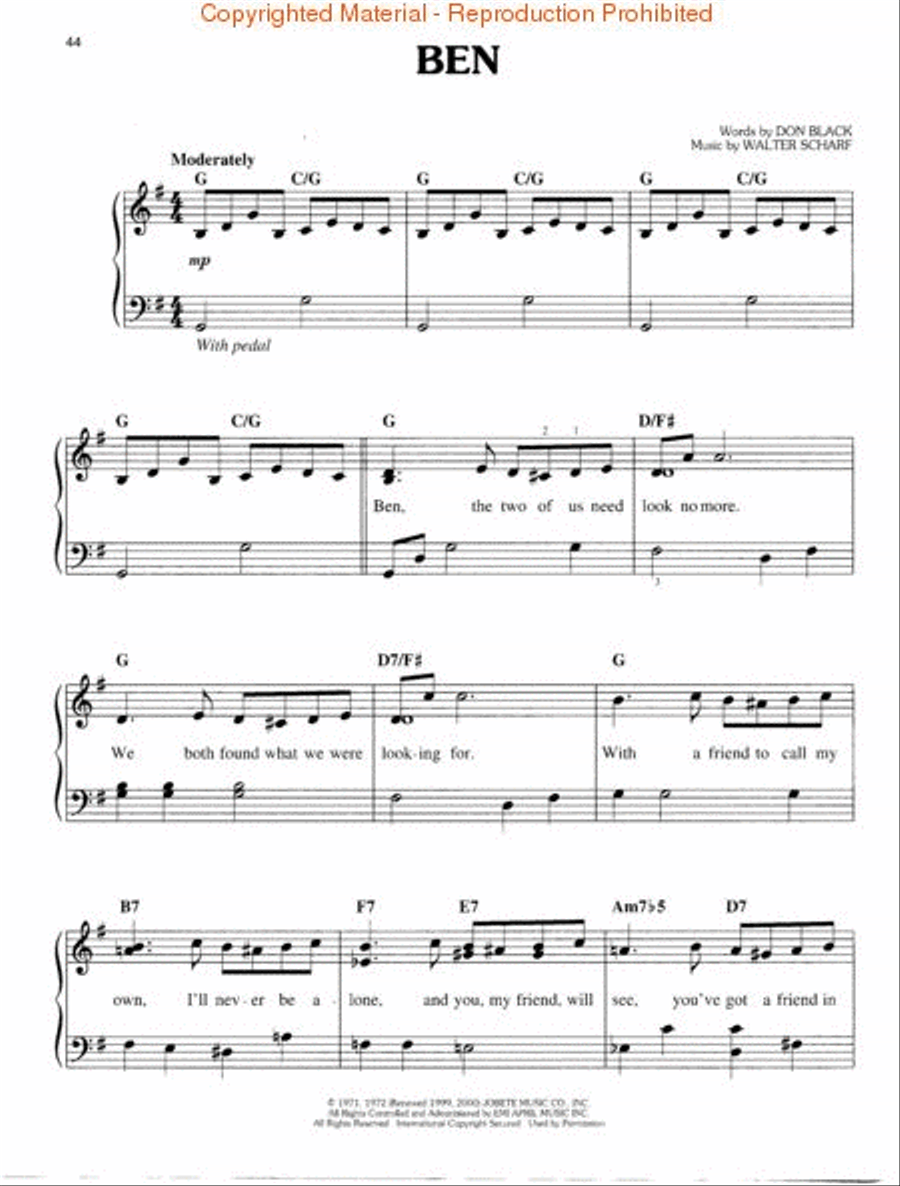 Pop/Rock Easy Piano scores gallery preview page 2