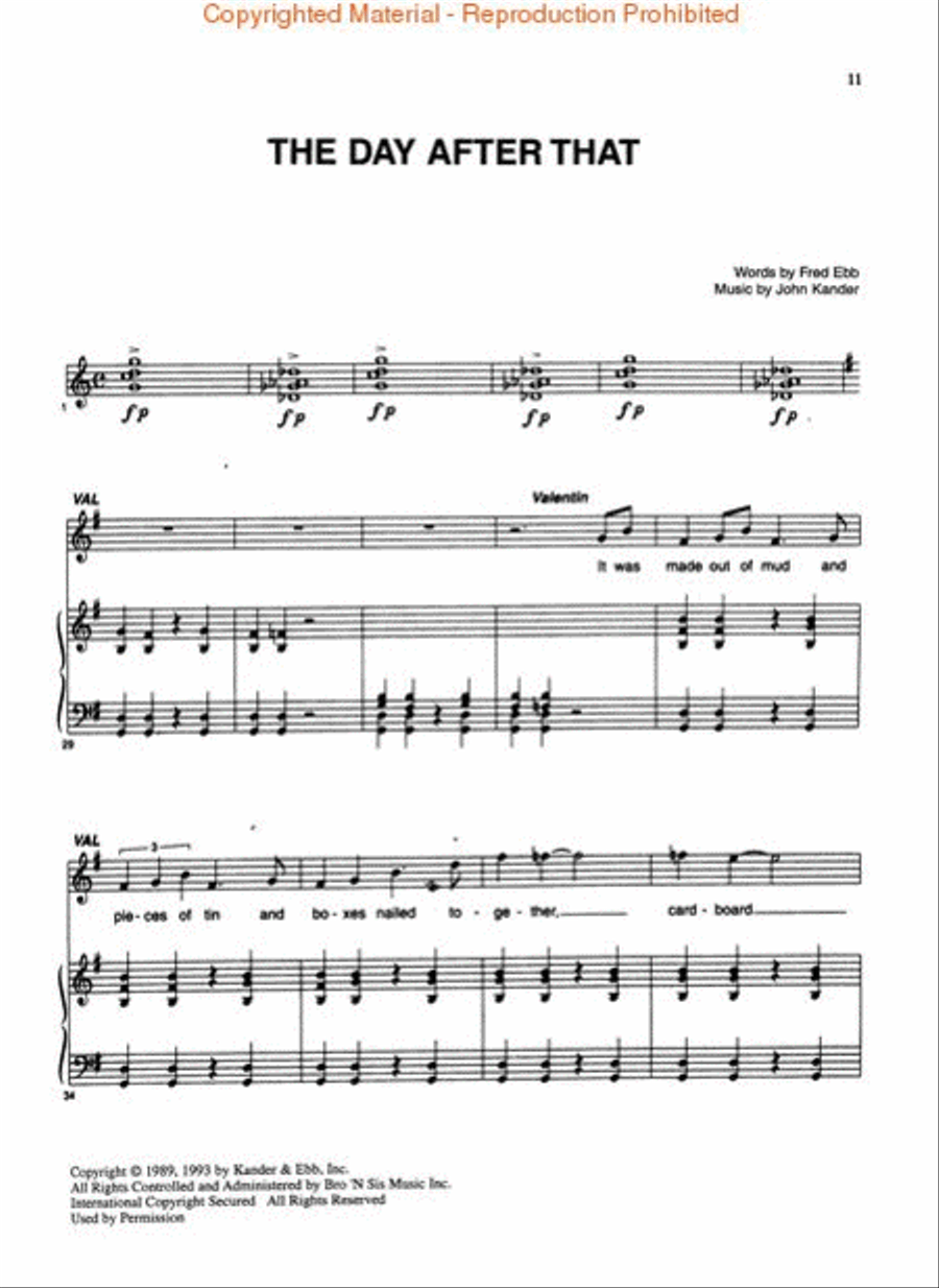 Kiss of the Spider Woman: The Musical Piano, Vocal, Guitar scores gallery preview page 3