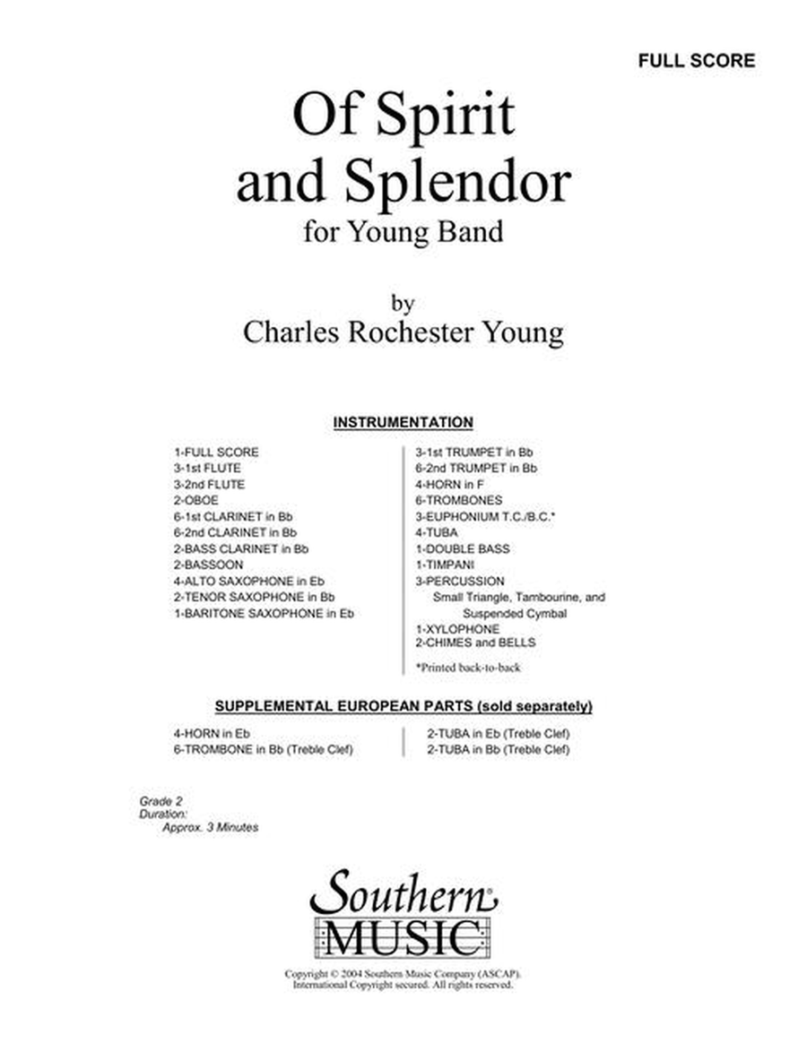 Of Spirit and Splendor Of Spirit and Splendor Concert Band scores gallery preview page 3